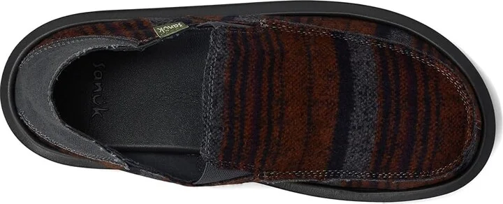 Sanuk Donny Felt Stripe Men's Lace-up Boots Rust : 10 M, Rubber - Image 2