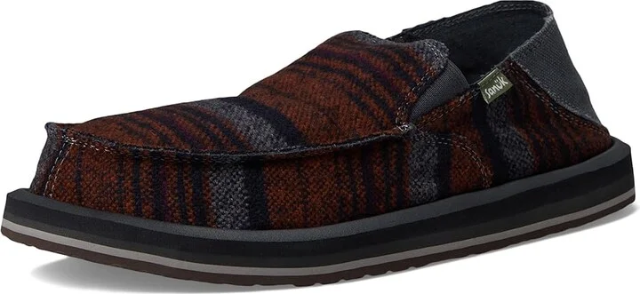 Sanuk Donny Felt Stripe Men's Lace-up Boots Rust : 10 M, Rubber - Image 5