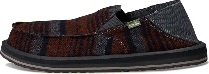 Sanuk Donny Felt Stripe Men's Lace-up Boots Rust : 10 M, Rubber - Image 6