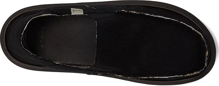 Sanuk Donny Hemp Two-Tone Men's Shoes Black : 13 D - Medium - Image 2