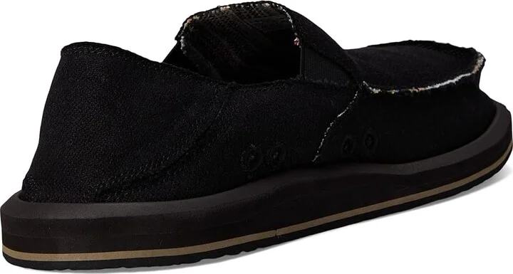 Sanuk Donny Hemp Two-Tone Men's Shoes Black : 13 D - Medium - Image 4