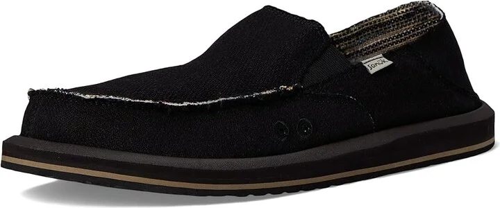 Sanuk Donny Hemp Two-Tone Men's Shoes Black : 13 D - Medium - Image 5