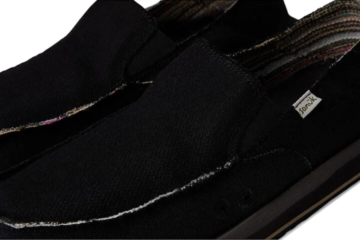 Sanuk Donny Hemp Two-Tone Men's Shoes Black : 13 D - Medium - Image 7