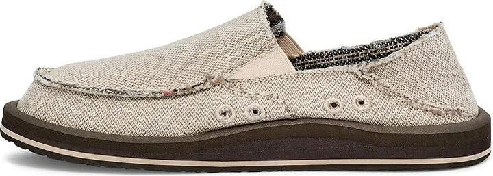 Sanuk Donny Hemp Two-Tone Men's Shoes Natural : 12 D - Medium - Image 4