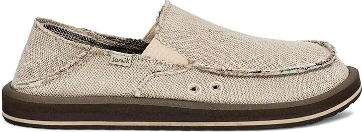 Sanuk Donny Hemp Two-Tone Men's Shoes Natural : 12 D - Medium - Image 5