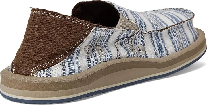 Sanuk Donny Nautical Men's Lace-up Boots Navy : 7 D - Medium, Cotton - Image 4