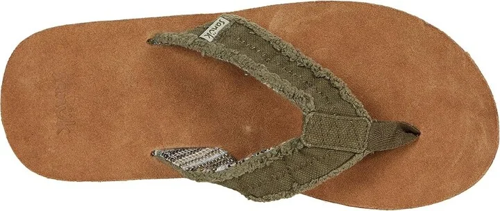 Sanuk Fraid Not Soft Top Men's Shoes Dark Olive : 7 D - Medium, Textile - Image 2