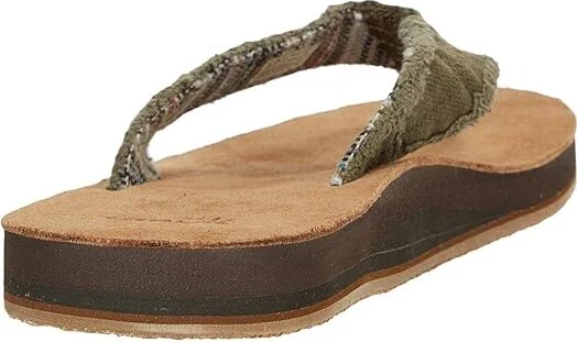 Sanuk Fraid Not Soft Top Men's Shoes Dark Olive : 7 D - Medium, Textile - Image 4