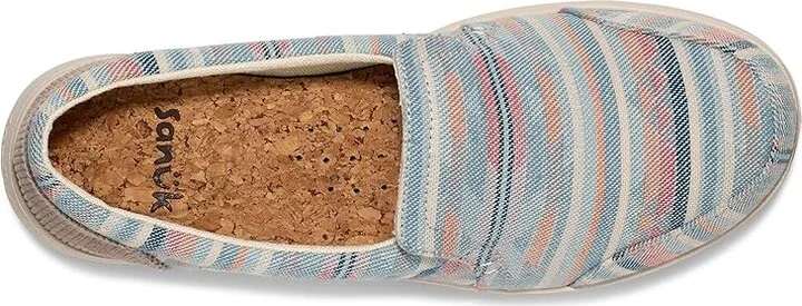 Sanuk Hangout Lite Blanket Women's Shoes Blue : 8 B - Medium, Synthetic - Image 2