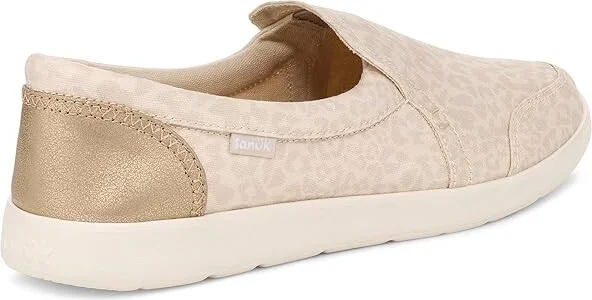 Sanuk Hangout Lite Glam Women's Shoes Snow Leopard : 6 B - Medium, Canvas - Image 4