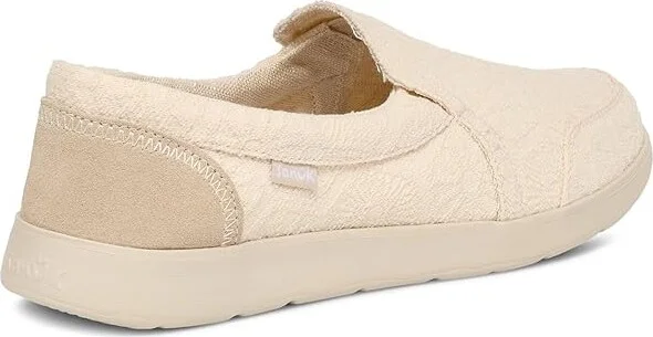 Sanuk Hangout Lite Hex Women's Shoes White : 8 B - Medium, Suede - Image 4