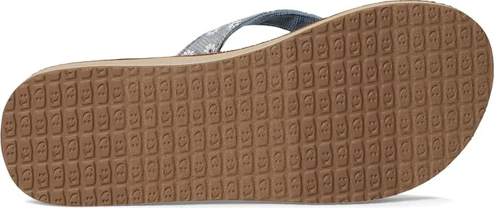Sanuk Happy Placer Daisy Women's Shoes White Daisy : 5 B - Medium - Image 3