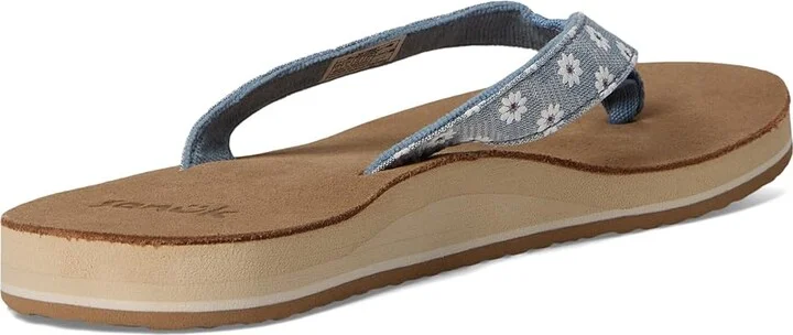 Sanuk Happy Placer Daisy Women's Shoes White Daisy : 5 B - Medium - Image 4