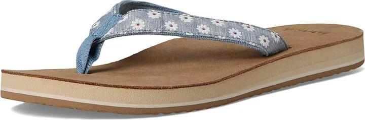 Sanuk Happy Placer Daisy Women's Shoes White Daisy : 5 B - Medium - Image 5