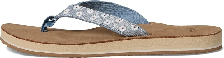 Sanuk Happy Placer Daisy Women's Shoes White Daisy : 5 B - Medium - Image 6