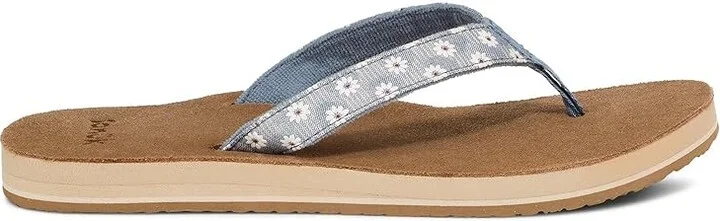 Sanuk Happy Placer Daisy Women's Shoes White Daisy : 5 B - Medium - Image 7