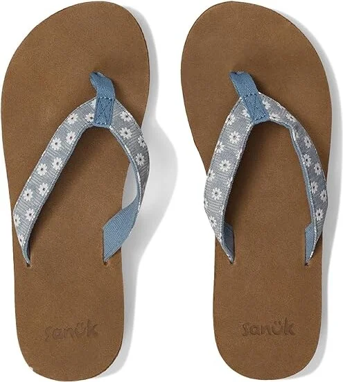 Sanuk Happy Placer Daisy Women's Shoes White Daisy : 5 B - Medium