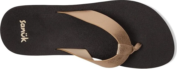 Sanuk Highland Metallic Women's Shoes Champagne : 11 B - Medium, Leather/Synthetic - Image 2