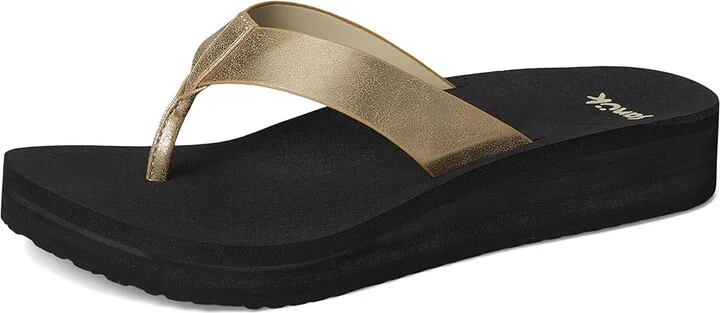 Sanuk Highland Metallic Women's Shoes Champagne : 11 B - Medium, Leather/Synthetic - Image 5