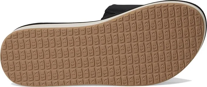 Sanuk Highland Slide Women's Sandals Black : 9 B - Medium, Leather/Rubber - Image 3