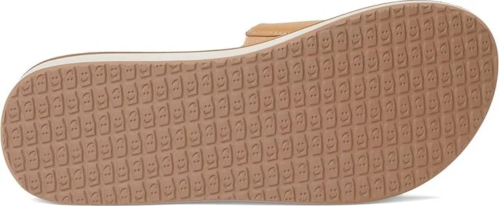 Sanuk Highland Slide Women's Sandals Tan : 11 B - Medium, Leather/Rubber - Image 3