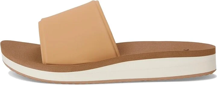 Sanuk Highland Slide Women's Sandals Tan : 11 B - Medium, Leather/Rubber - Image 6