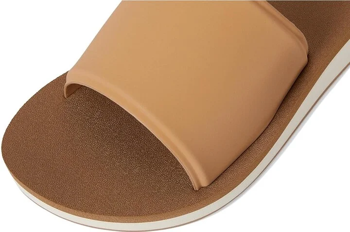Sanuk Highland Slide Women's Sandals Tan : 11 B - Medium, Leather/Rubber - Image 7