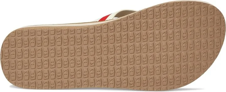 Sanuk Highland Stripe Women's Wedge Shoes Red : 10 B - Medium, Rubber - Image 3