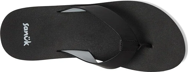 Sanuk Highland Women's Sandals Black/Grey : 7 B - Medium, Leather/Rubber - Image 2