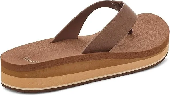 Sanuk Highland Women's Sandals Brown : 10 B - Medium, Leather/Rubber - Image 6