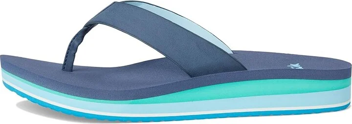 Sanuk Highland Women's Sandals Vintage Indigo : 5 B - Medium, Leather/Rubber - Image 6