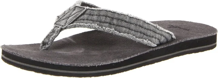 Sanuk Mens Fraid Not | Flip Flops for Men | Mens Sandals | Beach Sandals | Supportive & Lightweight | Comfort Footbed