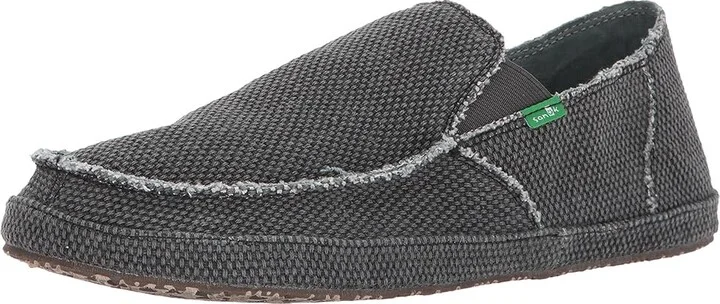 Sanuk Rounder Men's Slip on Shoes Pirate Black : 7 D - Medium, Canvas - Image 2