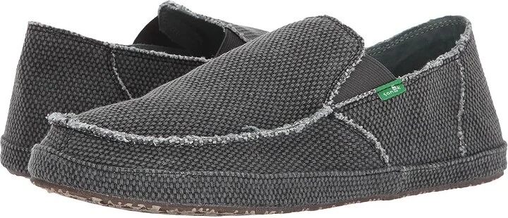 Sanuk Rounder Men's Slip on Shoes Pirate Black : 7 D - Medium, Canvas