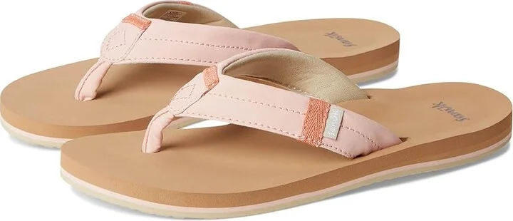 Sanuk Sawyer Women's Sandals Peachy Keen : 5 B - Medium, Leather