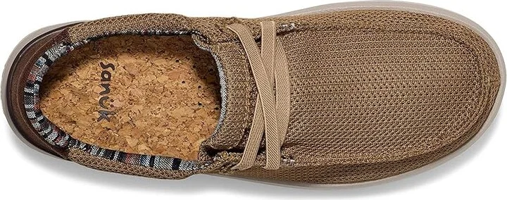 Sanuk Shaka Lite 2 Knit Men's Shoes Khaki : 9.5 D - Medium - Image 2