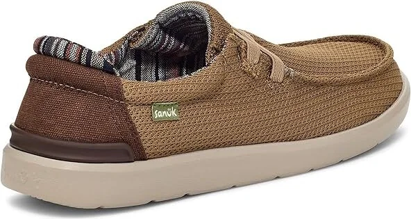 Sanuk Shaka Lite 2 Knit Men's Shoes Khaki : 9.5 D - Medium - Image 4