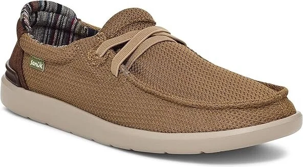 Sanuk Shaka Lite 2 Knit Men's Shoes Khaki : 9.5 D - Medium