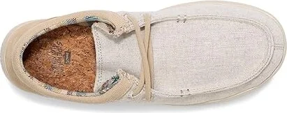 Sanuk Shaka Lite 2 SL Women's Shoes Cream : 7 B - Medium, Canvas/Suede - Image 2