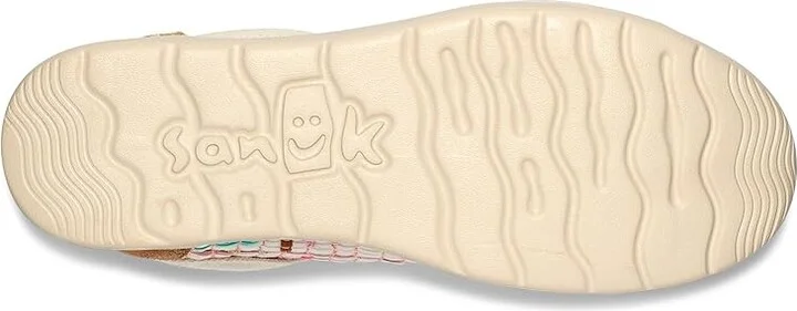 Sanuk Shaka Lite 2 Watercolor Women's Shoes Pink/Gold : 7 B - Medium, Suede/Synthetic - Image 3