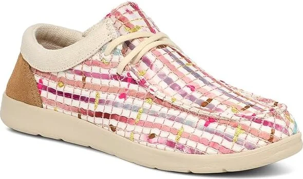 Sanuk Shaka Lite 2 Watercolor Women's Shoes Pink/Gold : 7 B - Medium, Suede/Synthetic