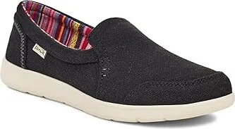 Sanuk Sidewalk Surfer Lite 2 SL Women's Shoes Black : 7.5 B - Medium