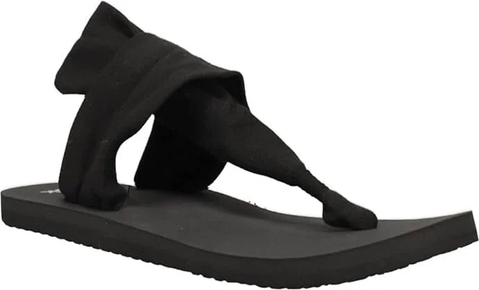 Sanuk Sling Soft Top Women's Shoes Black : 5 B - Medium, Textile