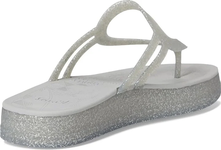Sanuk Sunshine Women's Sandals Silver Glitter : 10 B - Medium - Image 4