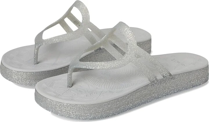 Sanuk Sunshine Women's Sandals Silver Glitter : 10 B - Medium