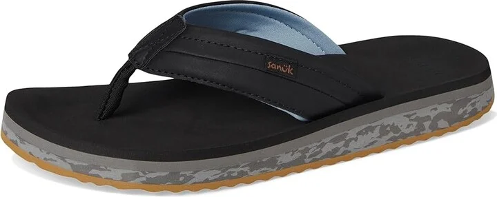 Sanuk Tiderush Men's Sandals Black : 9 D - Medium, Faux Leather - Image 5