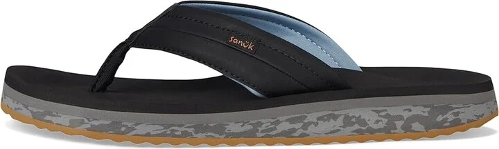 Sanuk Tiderush Men's Sandals Black : 9 D - Medium, Faux Leather - Image 6