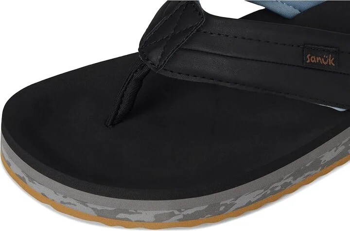 Sanuk Tiderush Men's Sandals Black : 9 D - Medium, Faux Leather - Image 7