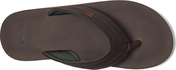 Sanuk Tiderush Men's Sandals Dark Brown : 9 D - Medium, Faux Leather - Image 2