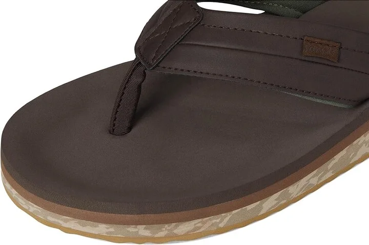 Sanuk Tiderush Men's Sandals Dark Brown : 9 D - Medium, Faux Leather - Image 7
